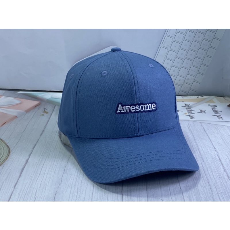 Mũ kaki hàn quốc - nón kết lưỡi trai màu trend ❤️ Thêu nền Awesome thời trang nam nữ