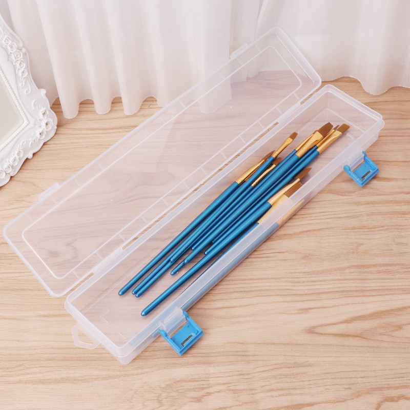 HO Brush Painting Pencils Storage Box Watercolor Pen Container Drawing Tools Bin
