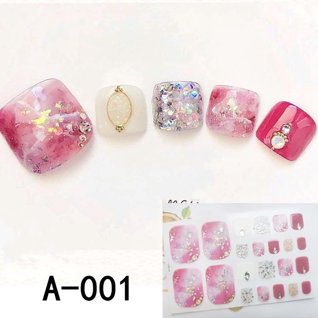 MIHAN1 Manicure Tips Nail Decals White|Decals Summer Toenail Stickers Nail Art Designer Nail Sticker Set 3D Sakura Flower Nail Foils Cherry Blossoms Nail Art Sticker Clear Fake Toenails Tips