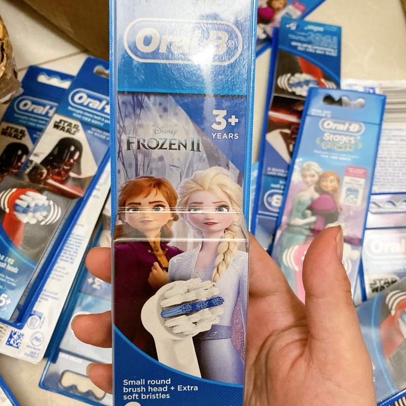 (Chính_hãng) Đầu bàn chải điện trẻ em thay thế oral b bé trai, bé gái set 2 đầu, 4 đầu, tách lẻ 1 đầu - Germany Đức