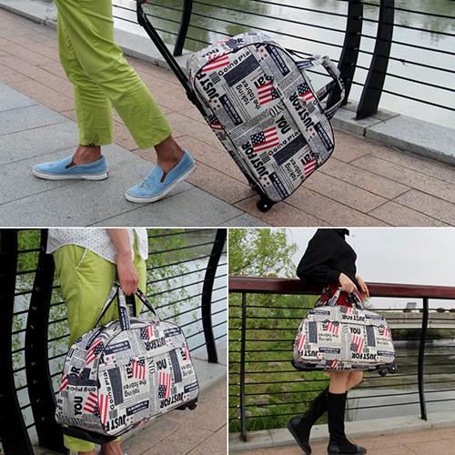Túi xách du lịch + vali kéo 2 trong 1 thời trang Hàn Quốc siêu HOTT