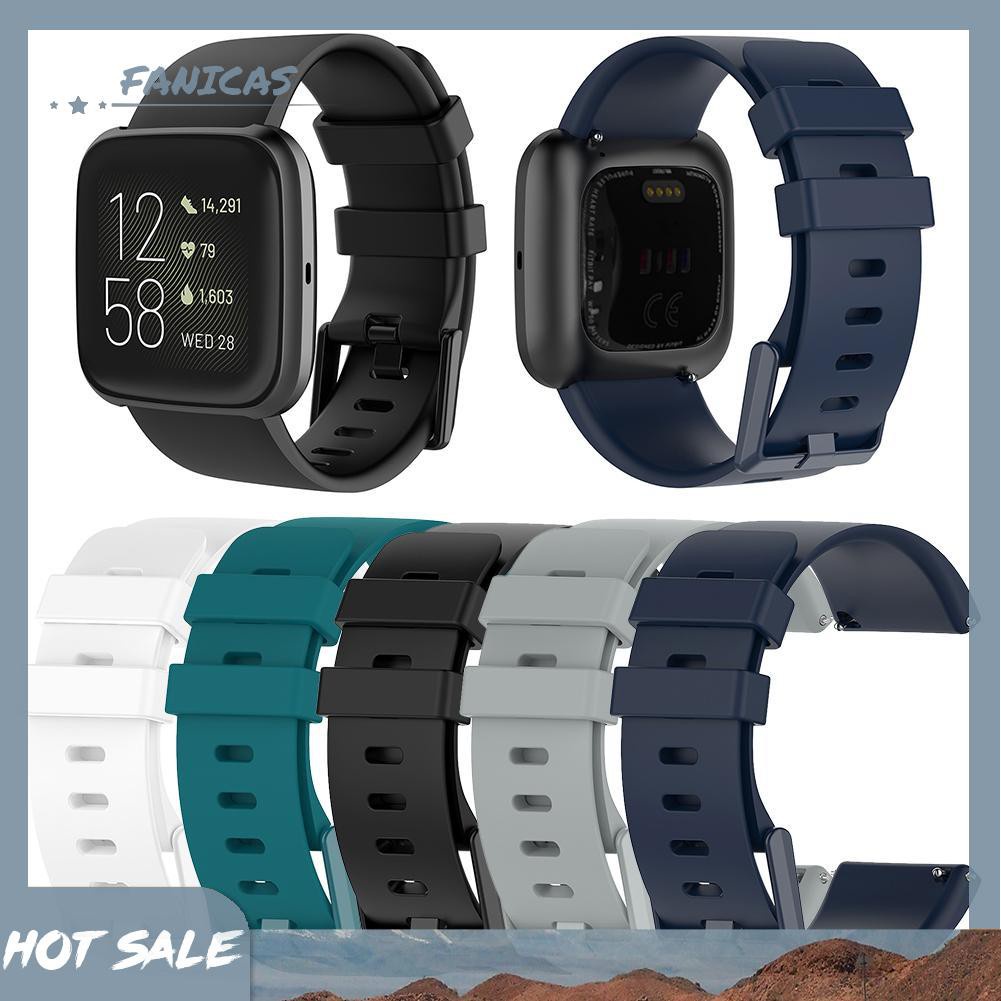 Dây Đeo Thay Thế Chất Liệu Silicon Màu Trơn Thời Trang Cho Fitbit Versa 2 / Versa / Versa Lite S