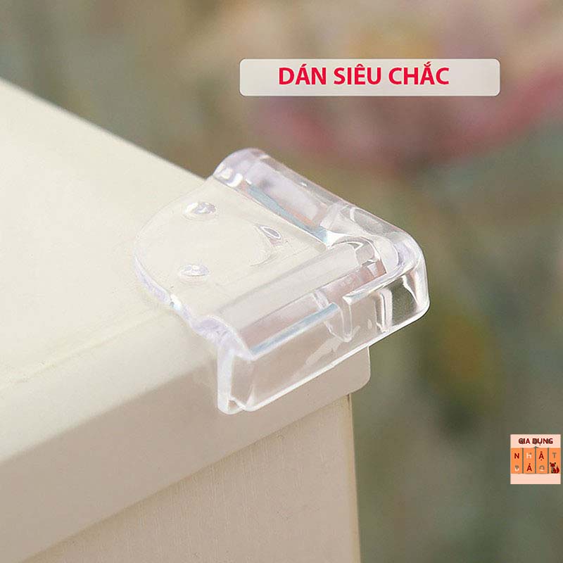 Miếng Bọc Góc Bàn Silicon Tránh Va Đập Cho Bé Kèm Miếng Dán Chắc Chắn