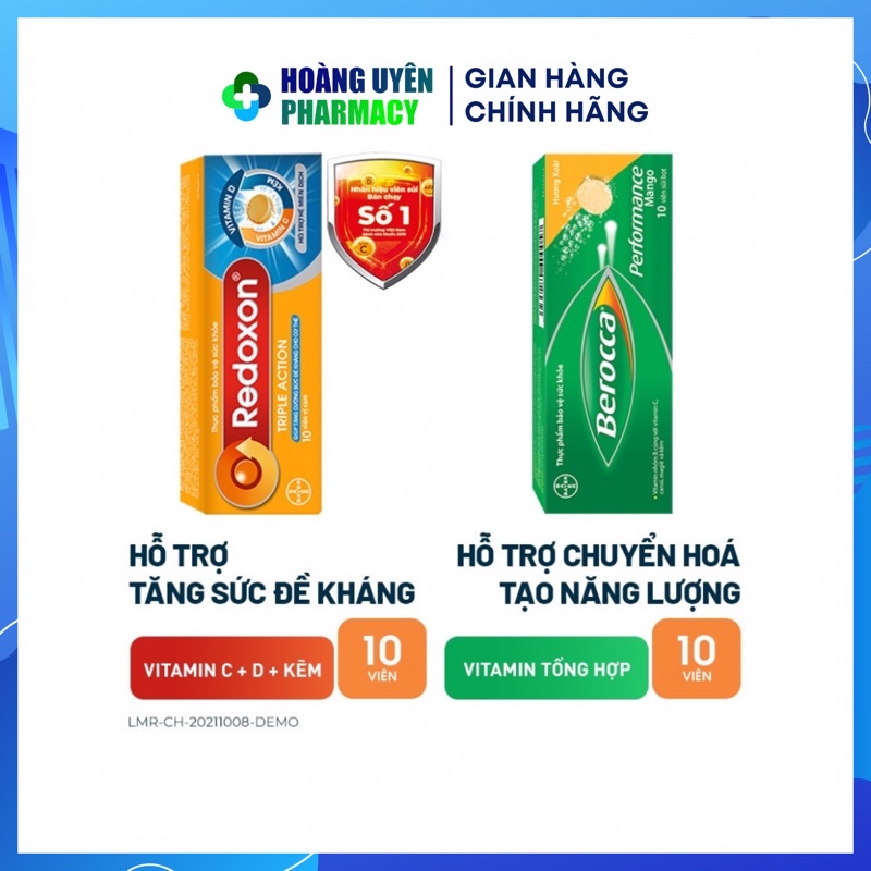 Viên sủi cam Berocca Performance Fizzy - Tube 10 viên