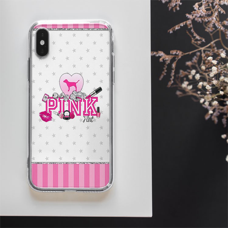 Ốp lưng DOG PINK FLIRT thế giới của nàng cho Iphone 5 6 7 8 Plus 11 12 Pro Max X Xr VICPOD00034