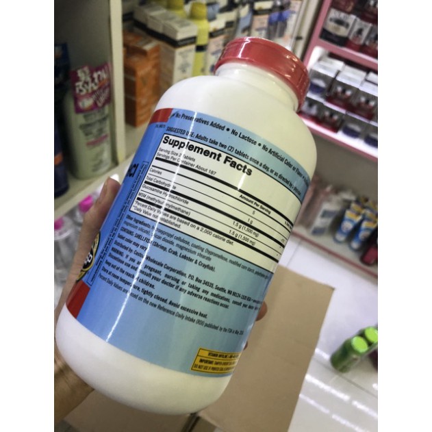 [bill mỹ] Viên uống Glucosamine HCL 1500mg Kirkland With MSM Hộp 375 Viên vàng [HSD 1-2023]