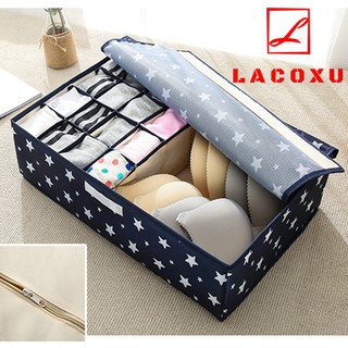 Túi trống để đồ lót, hộp vải 13 ngăn đựng đồ lót