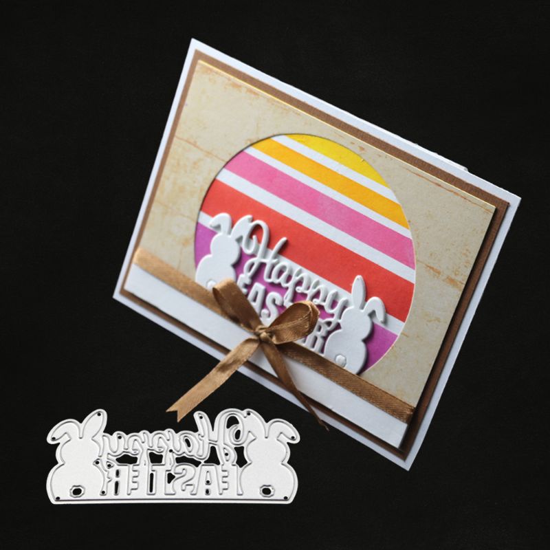 Khuôn Cắt Thẻ Giấy Hình Thỏ Phục Sinh Trang Trí Album Sổ Tay DIY