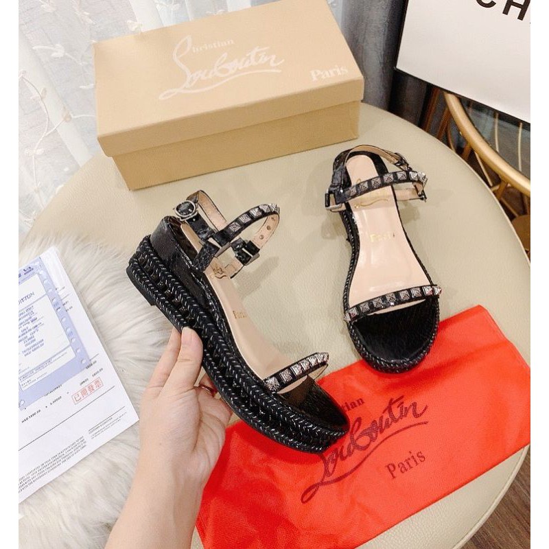 Hm(ẢNH THẬT) Sandal Xuồng 5p Đinh Tán Vân Đá Fullbox Hãng Cao Cấp CAM KẾT LOẠI 1