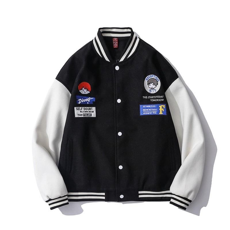Áo khoác bomber VARSITY JACKET - BOMBER NỈ PE Jacket Air của SixK store unisex