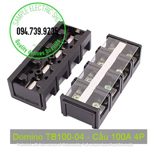 Cầu đấu TB10004 - Cầu Domino 100A 4P - cầu đấu khối 100A 4P