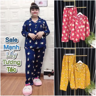 (65-85kg) Đồ Bộ Bigsize Pijama Kate Thái - Tay dài quần dài