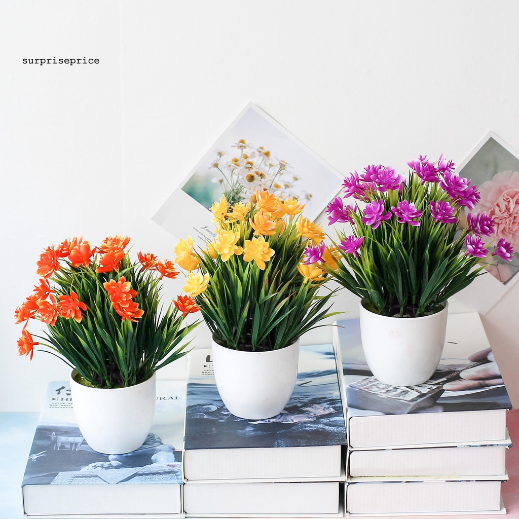 Chậu Hoa Sen Nhân Tạo Bằng Nhựa Chống Phai Màu Để Bàn Trang Trí