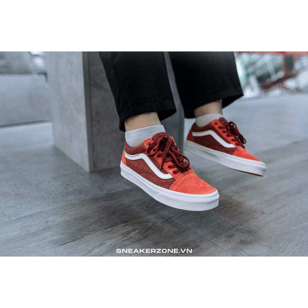 Giày chính hãng Vans Old Skool Classic x Jcrew 'Red Orche' - RC3