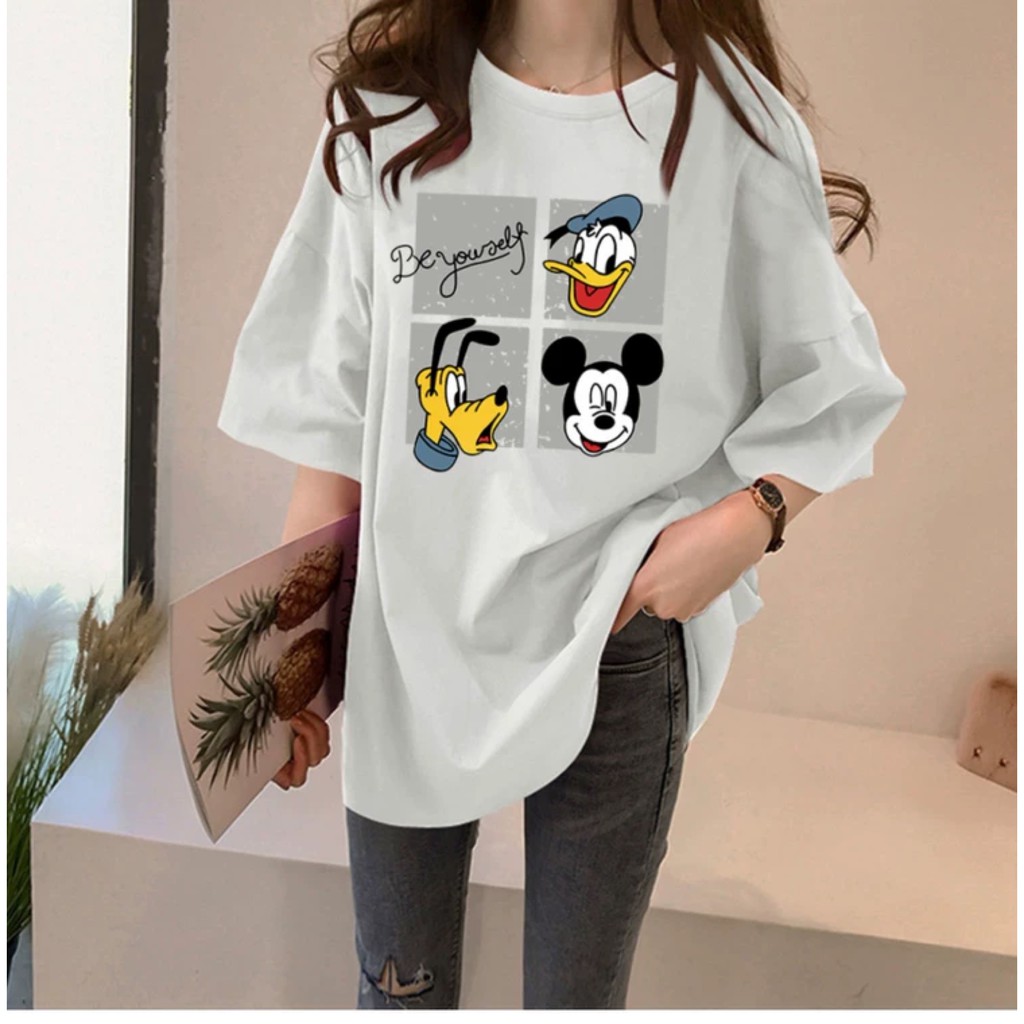 ÁO THUN FORM RỘNG NAM NỮ 💗FREESHIP💗 IN HÌNH CHUỘT MICKEY