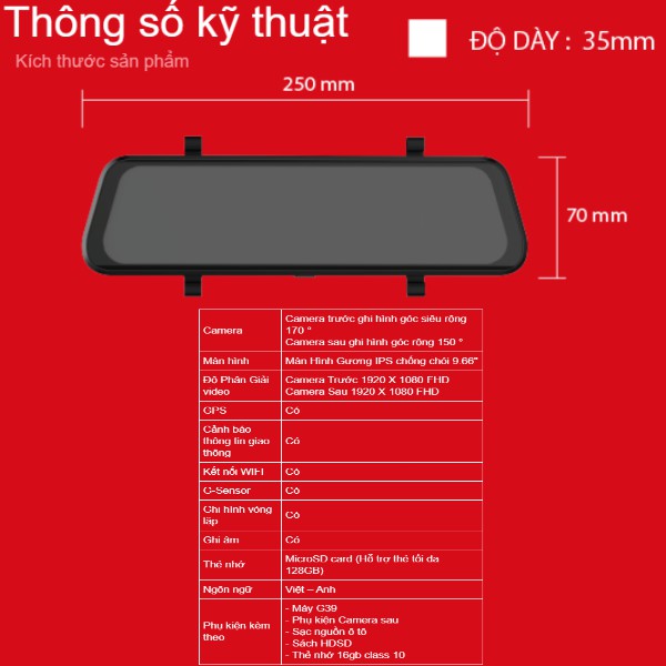 [Kèm Thẻ Nhớ 128Gb] Camera hành trình Vietmap G39 | WebRaoVat - webraovat.net.vn