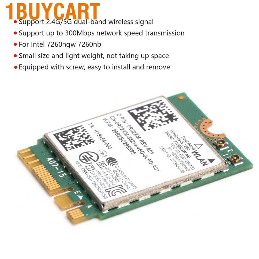 1buycart Wifi Card 2.4g / 5g Kép 300mbps Cho Intel 7260nb 7260ngw