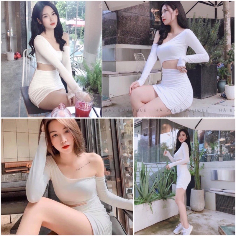 [Rẻ Vô Địch] Đầm đẹp - Đầm body khoét eo