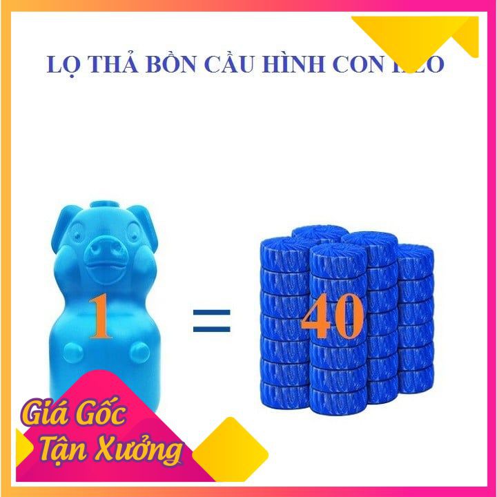 [ XẢ KHO] Lọ thả bồn cầu hình con lợn khử mùi hôi diệt vi khuẩn có hại