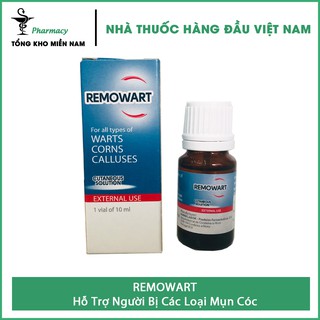 Remowart - Dung dịch bôi ngoài da hỗ trợ người mị các loại mụn cóc – Chai 10ml – Tổng Kho MiềnNam
