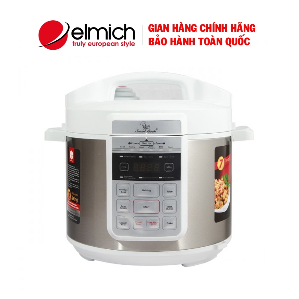 [Mã ELHADEV giảm 4% đơn 300K] Nồi áp suất điện Elmich Smartcook 4026990, Công suất 860W, Dung tích 5 lít