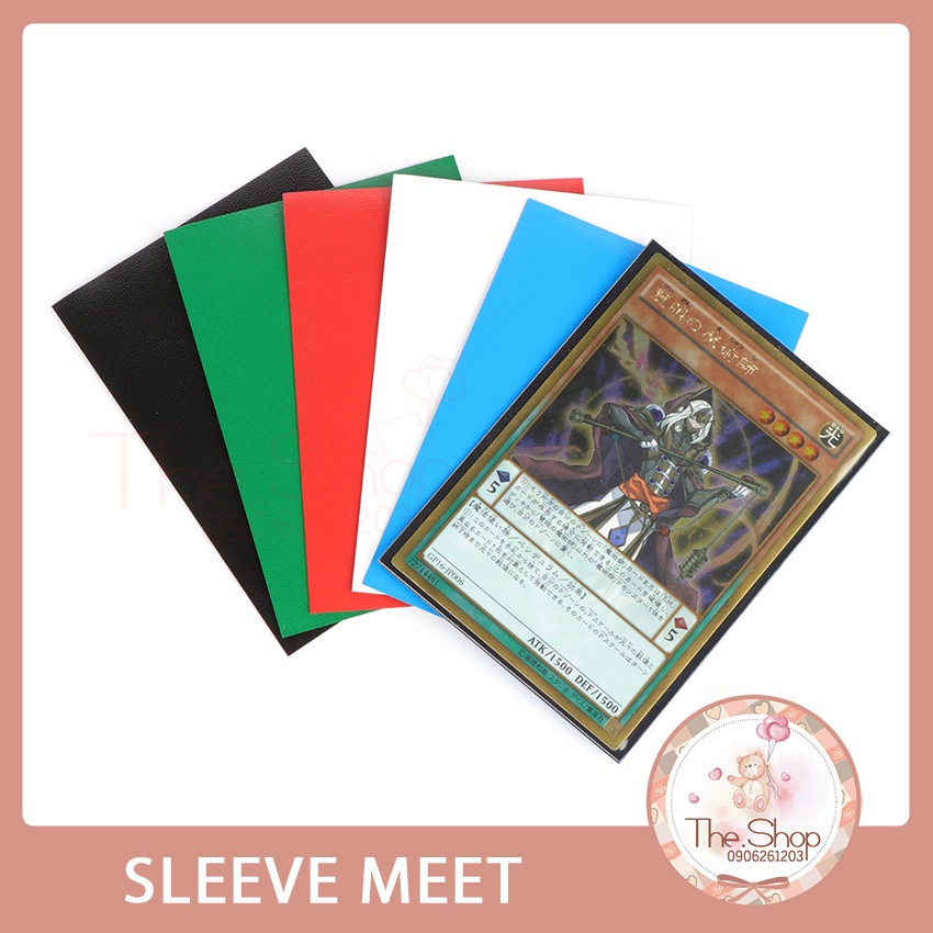 Sleeve Meet 66*91MM Bọc Bảo Vệ Thẻ Bài Nhám 1 Mặt
