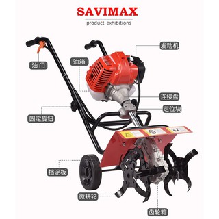 MÁY XỚI ĐẤT - MÁY SẠC CỎ ĐẨY TAY - ĐỘNG CƠ 2 THÌ