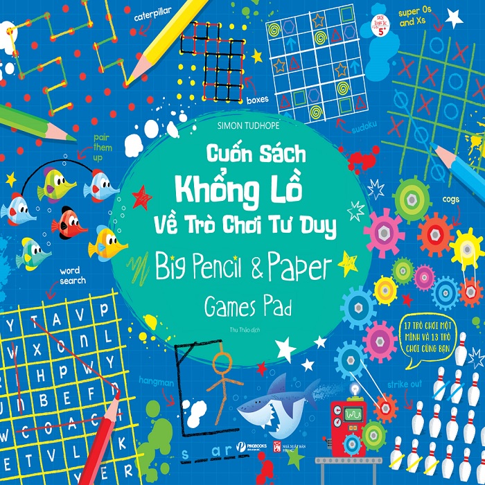 Sách - Cuốn sách khổng lồ về trò chơi tư duy - Big Pencil &amp; Paper Games Pad