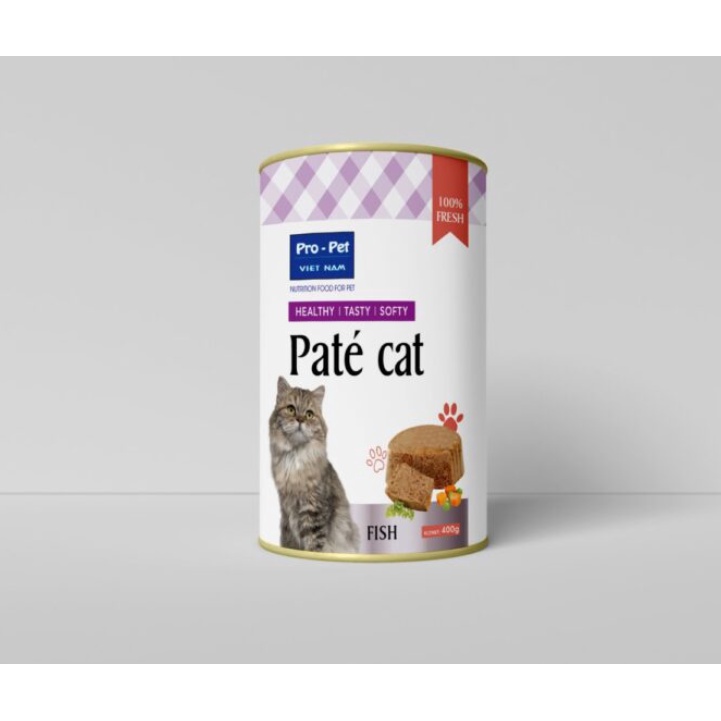 pate mèo vị cá PRO CAT lon 400g