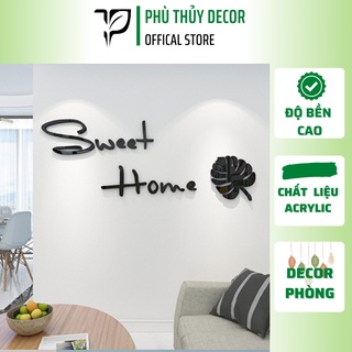Tranh Dán Tường Mica 3D Sweet Home Trang Trí Phòng Bếp, Phòng Khách Nhà Ăn, Nhà Hàng, quán cafe
