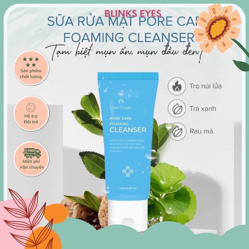 Sữa rửa mặt Leau Claire tro núi lửa sạch sâu Hàn Quốc