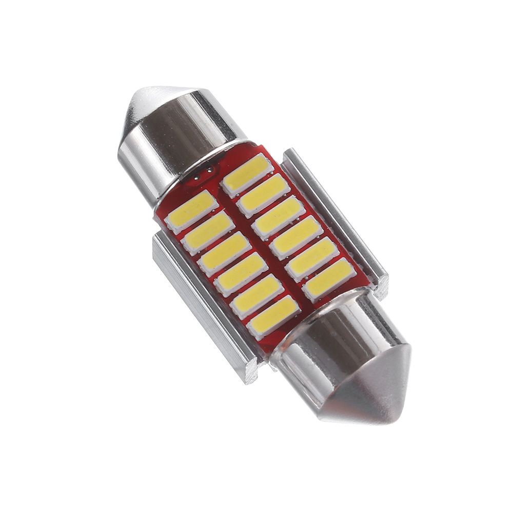 Bóng đèn LED đọc sách 31mm 36mm 39mm 41mm C5W 12 SMD 4014 DC12V chuyên dụng cho xe hơi