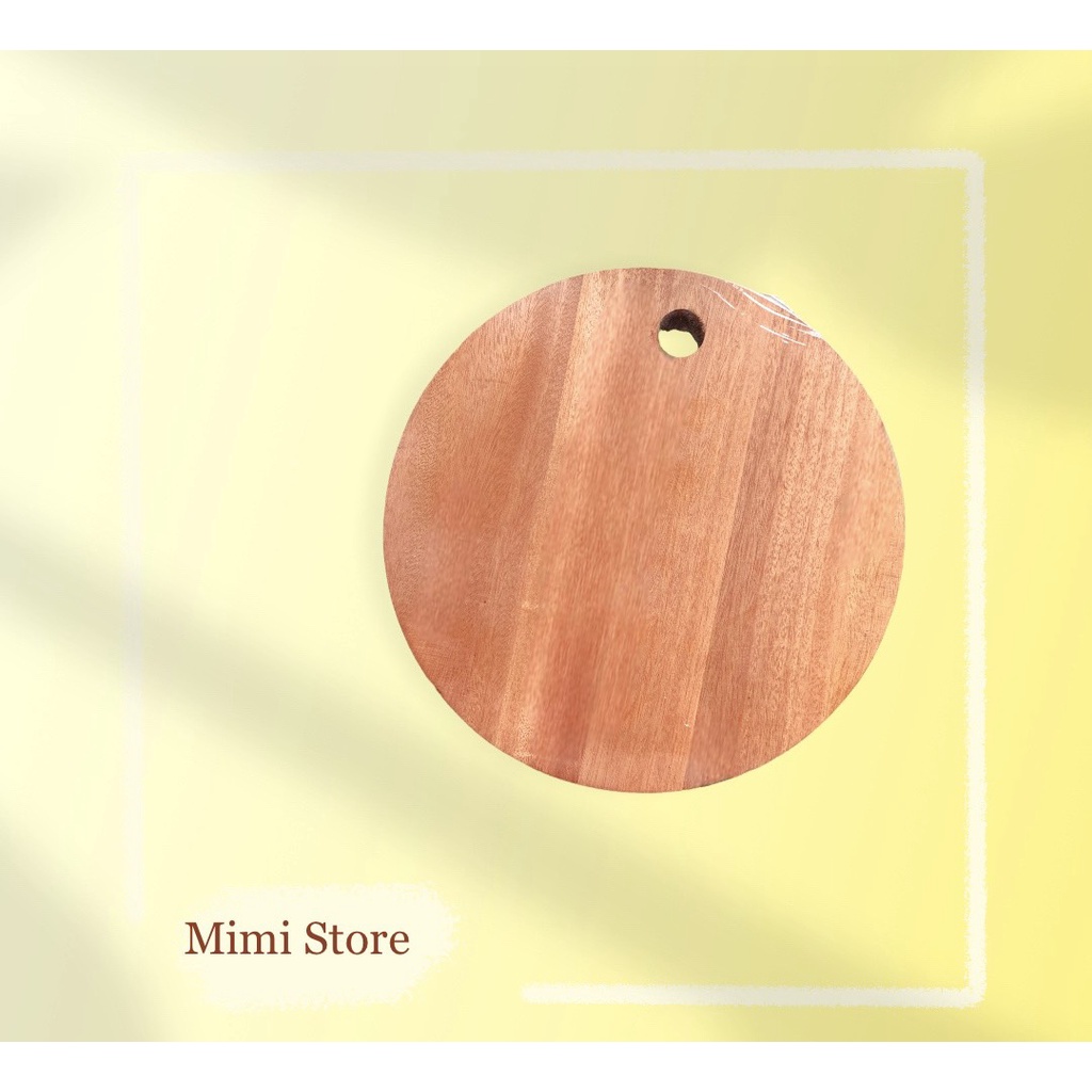 Thớt gỗ xà cừ hình tròn