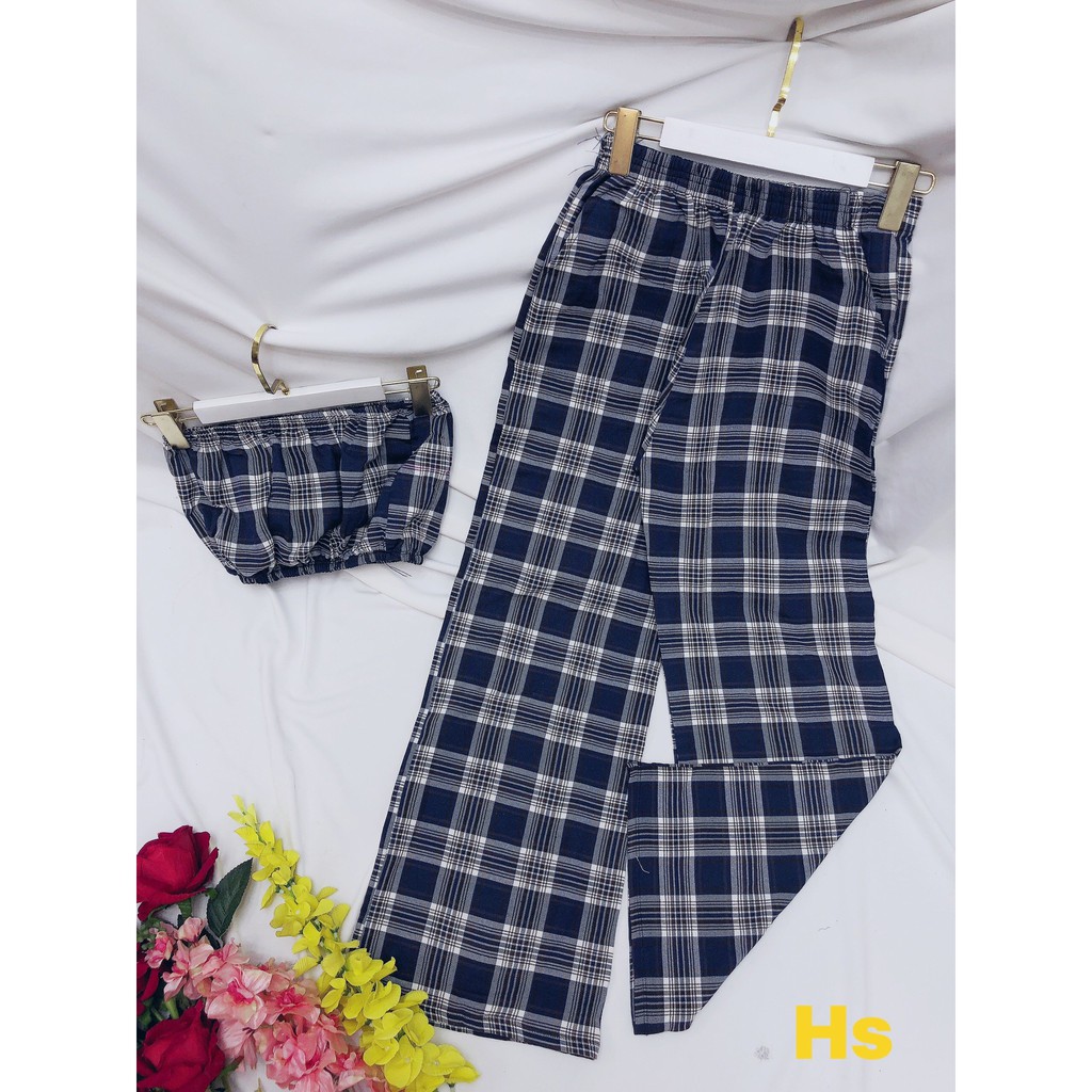 Bộ kẻ áo quây quần jogger cá tính thời trang - HÀNG XỊN - SHOP Q&V