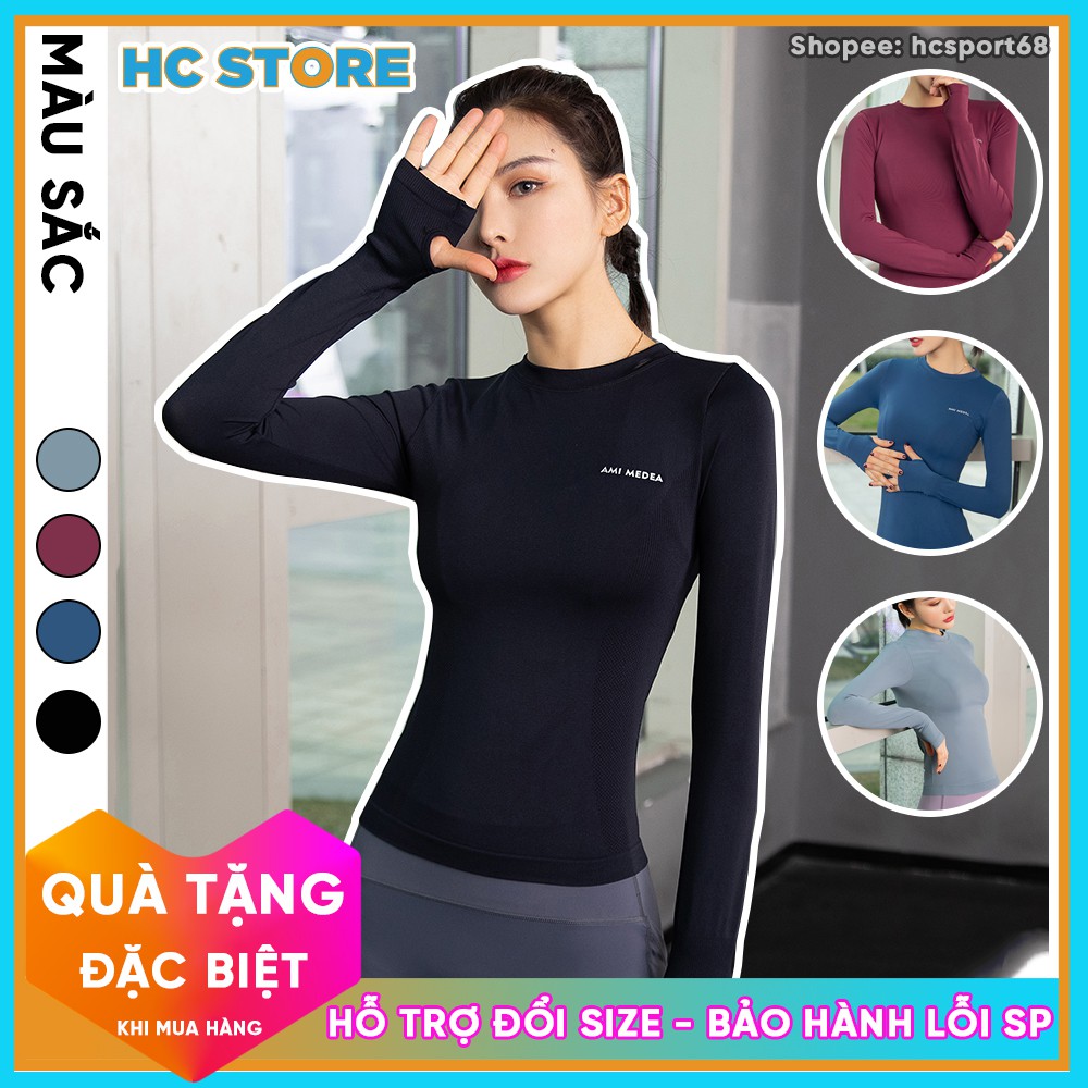 Áo Dài Tay Nữ Ami Medea AD02 Tập Gym, Yoga Dáng Ôm, Chất Vải Mịn Co Giãn Tốt, Đường May Chắc Chắn - HcSport68