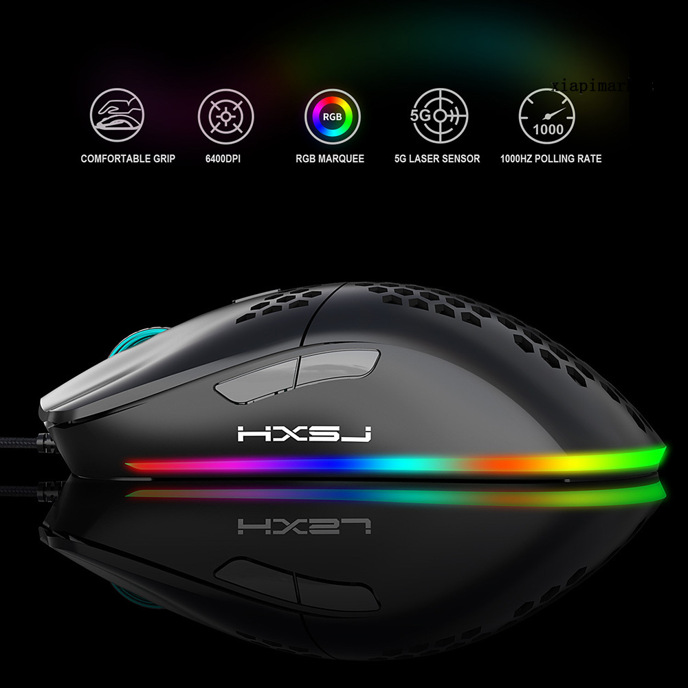 Chuột Chơi Game Có Đèn Led Rgb Hình Tổ Ong Điều Chỉnh Được