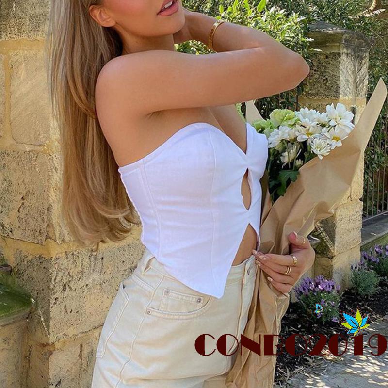 Áo Ống Cổ Chữ V Màu Trơn Thời Trang Dành Cho Nữ