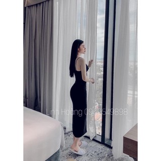 VÁY BODY 2 DÂY NHÚN CỔ