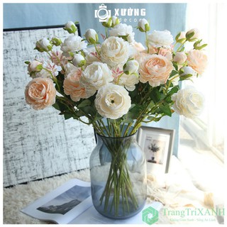 Hoa Giả - Hoa Hồng Cao Cấp 1 Cành 3 Bông Lớn