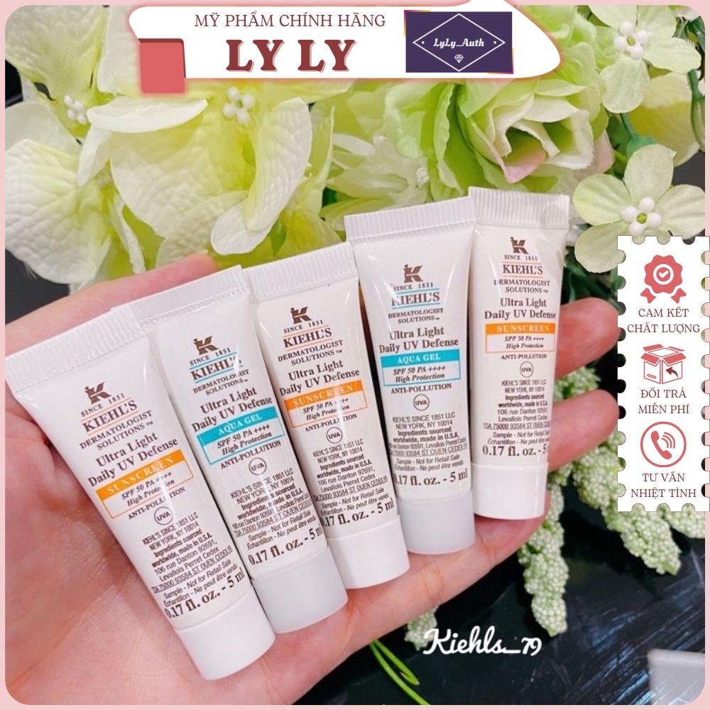 Kem chống nắng Kiehl’s 5ml/10ml ⚡ SALE CỰC SỐC ⚡ Kem chống nắng Kiehl’s Ultra Light Daily UV Defense Aqua Gel