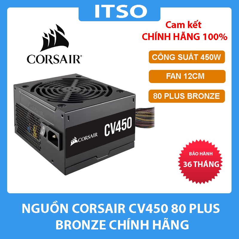 Nguồn máy tính Corsair CV450 80 Plus Bronze chính hãng