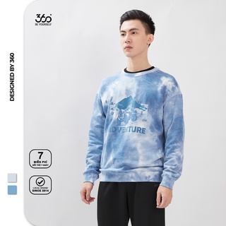Áo nỉ sweatshirt loang màu tie-dye thương hiệu thời trang nam 360 Boutique in họa tiết - ANHTK206