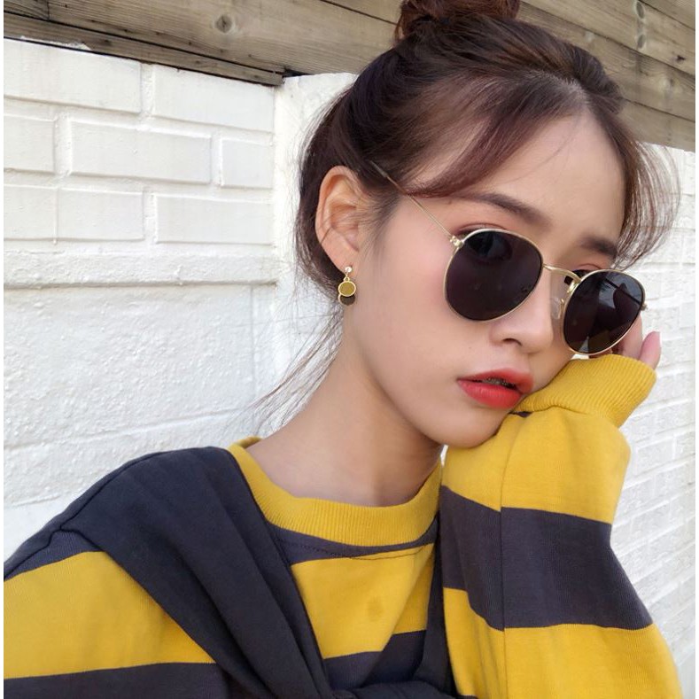 Kính nữ ulzzang ngố râm đen 😎m8