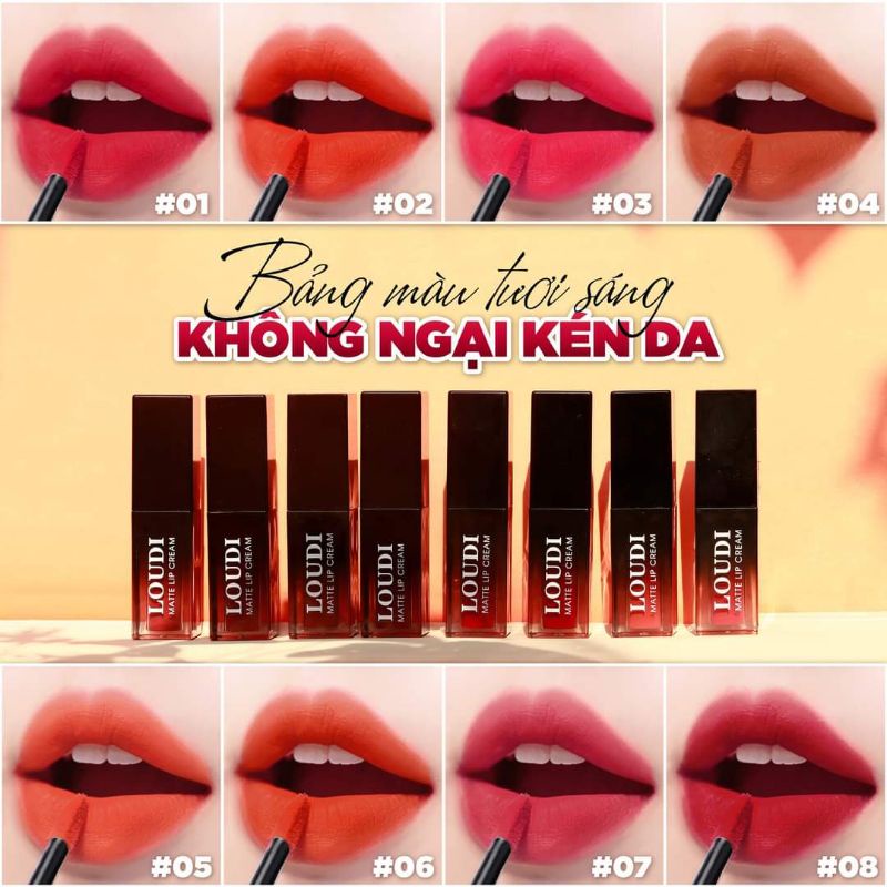 Son kem Loudi màu đỏ Loudi