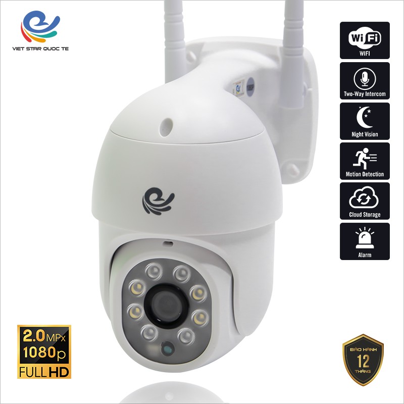 Camera CC8021 Pro xoay ngoài trời 2.0Mp FullHD 1080p-Việt Star Quốc Tế | BigBuy360 - bigbuy360.vn