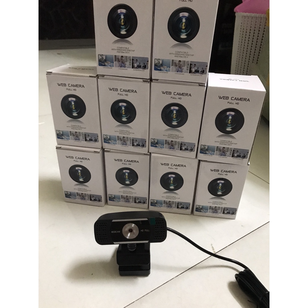 Webcam Kẹp Màn Hình Máy Tính Laptop Full HD 1080 , Tích Hợp Mic Xoay 360 Độ - Hỗ Trợ Làm Việc Học Online