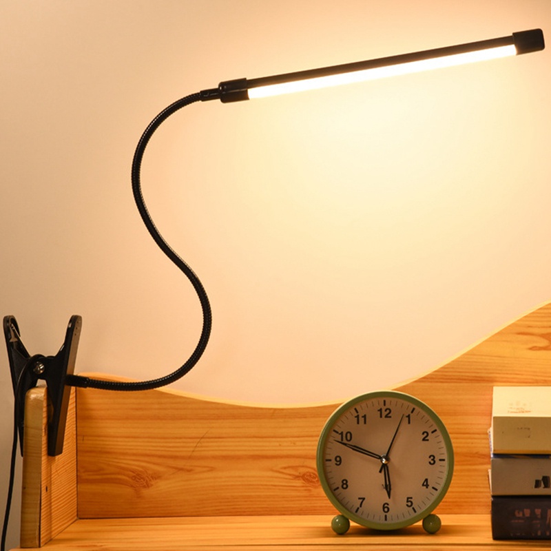Đèn LED Đọc Sách 3 Chế Độ Dạng Kẹp Linh Hoạt Tiện Dụng Cho Giường Ngủ / Nhà Vệ Sinh Màu Đen