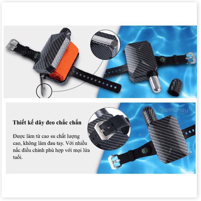 🆕 Phao cứu sinh đeo tay Puffer Prevent Drowning