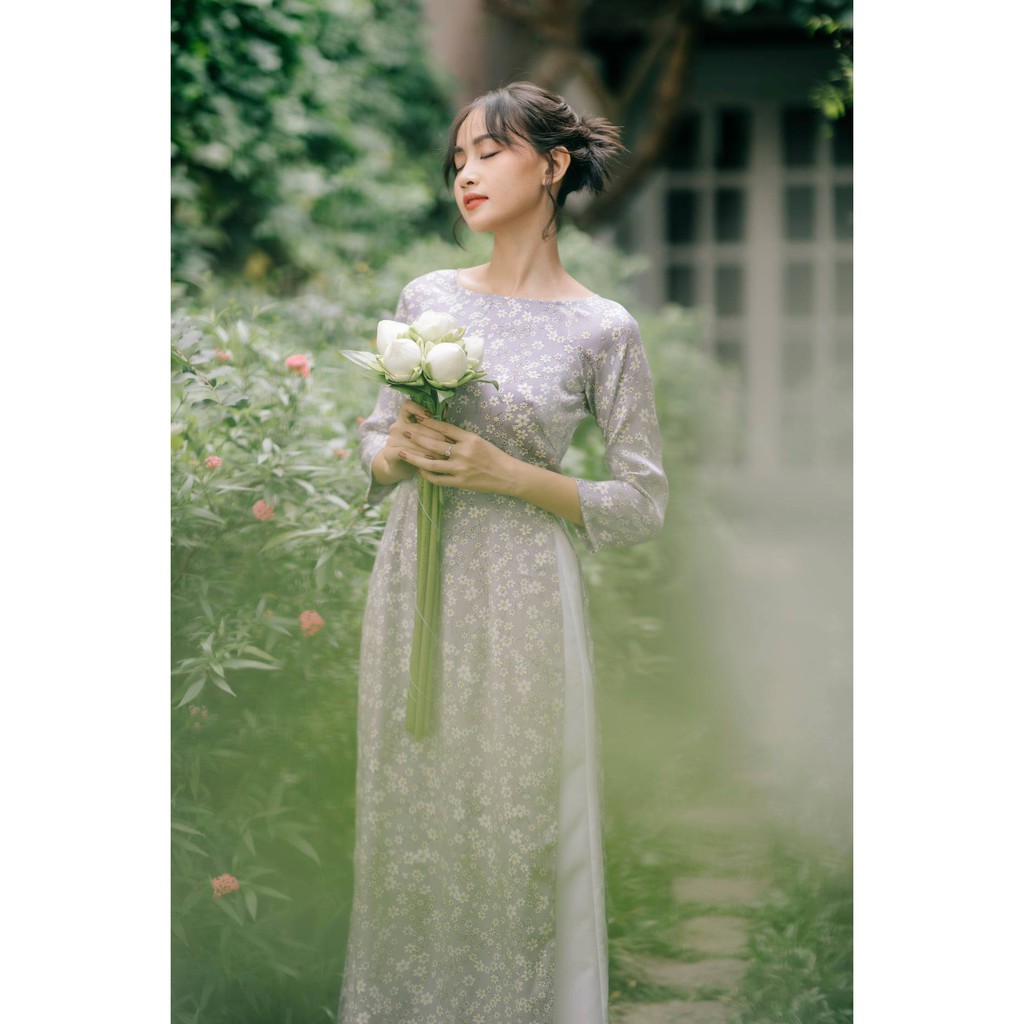 MINX - Áo Dài Tơ Pháp Cổ Thuyền