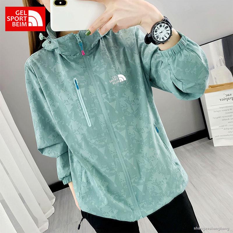 The North Face Áo Sweater cổ lọ thời trang cho nữ○♙Áo khoác gió thiết kế mỏng thoáng khí năng động thời trang mùa thu dành cho nữ